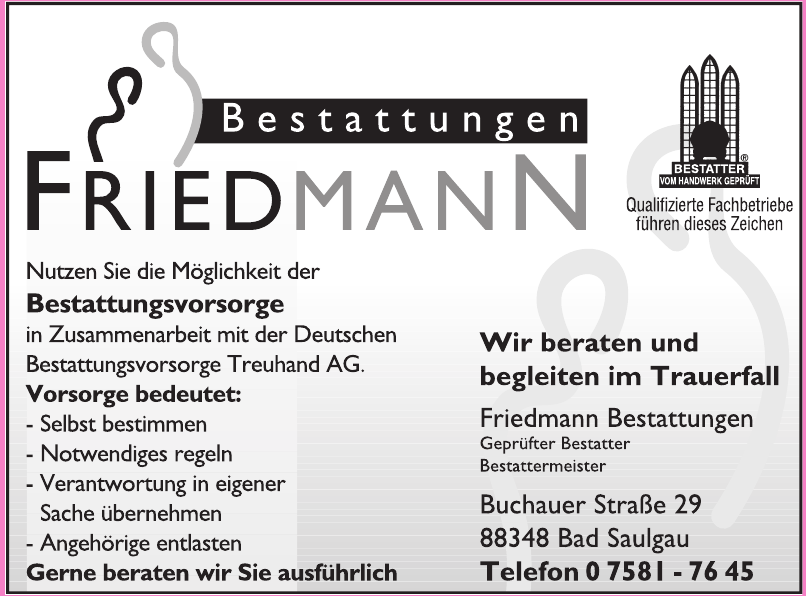Friedmann Bestattungen Friedmann Bestattungen