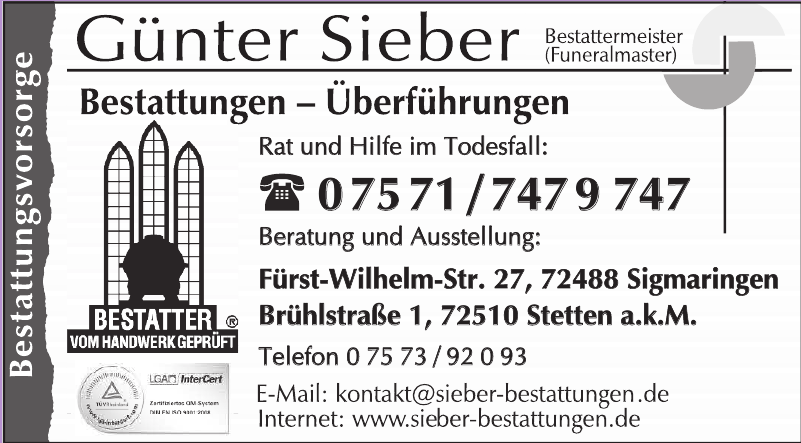 Günter Sieber Bestattungen Günter Sieber Bestattungen