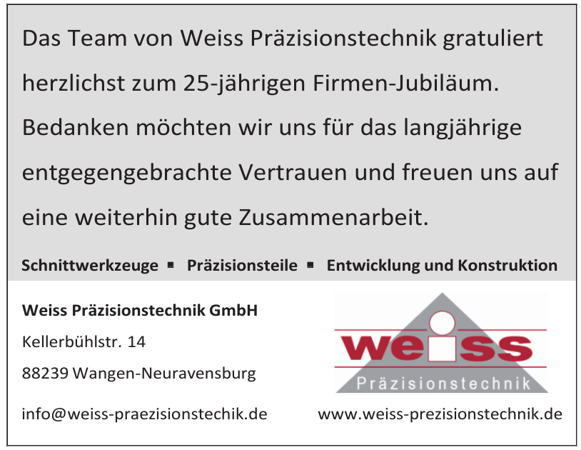 Weiss Präzisionstechnik GmbH Weiss Präzisionstechnik GmbH