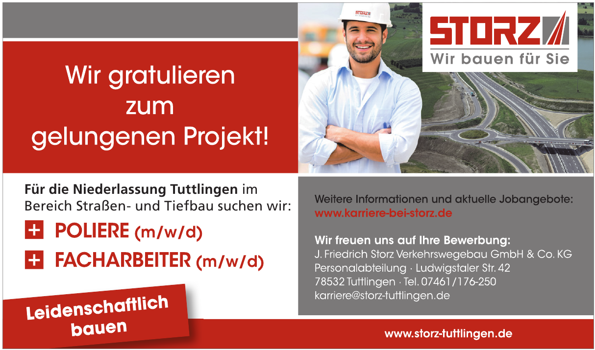 J. F. Storz Verkehrswegebau GmbH & Co. KG J. F. Storz Verkehrswegebau GmbH & Co. KG