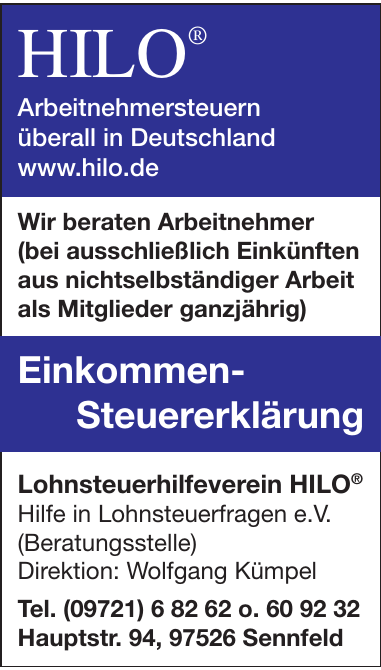 Hilfe in Lohnsteuerfragen e.V. Hilfe in Lohnsteuerfragen e.V.