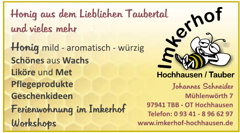 Imkerhof Hochhausen/Tauber