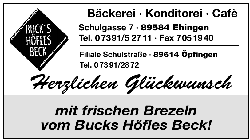 Bucks Höfles Beck Bucks Höfles Beck