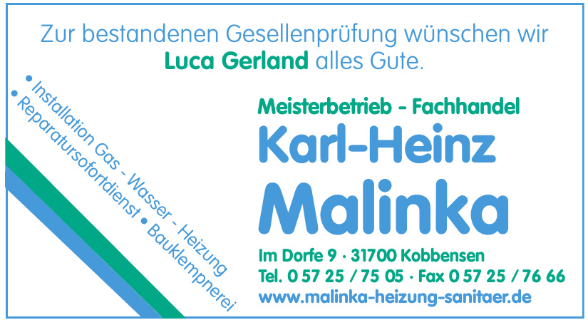 Meisterbetrieb - Fachhandel Karl-Heinz Malinka