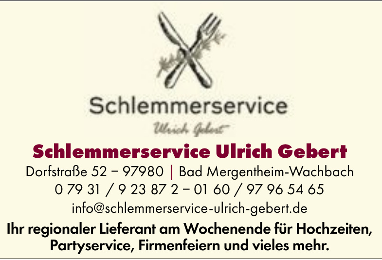 Schlemmerservice Ulrich Gebert