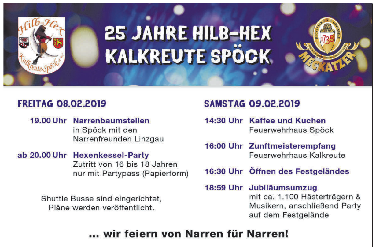 25 Jahre Hilp-Hex Kalkreute Spöck 25 Jahre Hilp-Hex Kalkreute Spöck