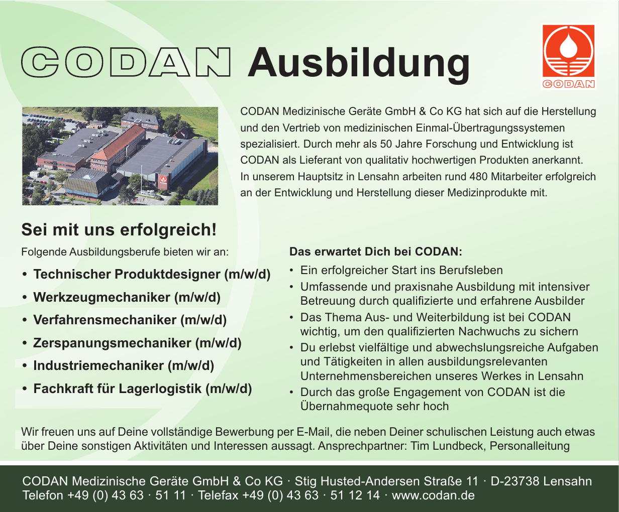 CODAN Medizinische Geräte GmbH & Co KG CODAN Medizinische Geräte GmbH & Co KG