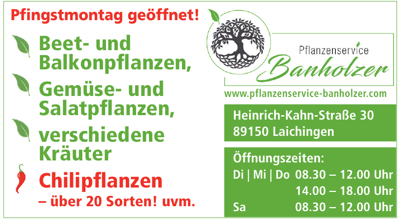 Pflanzenservice Banholzer Pflanzenservice Banholzer