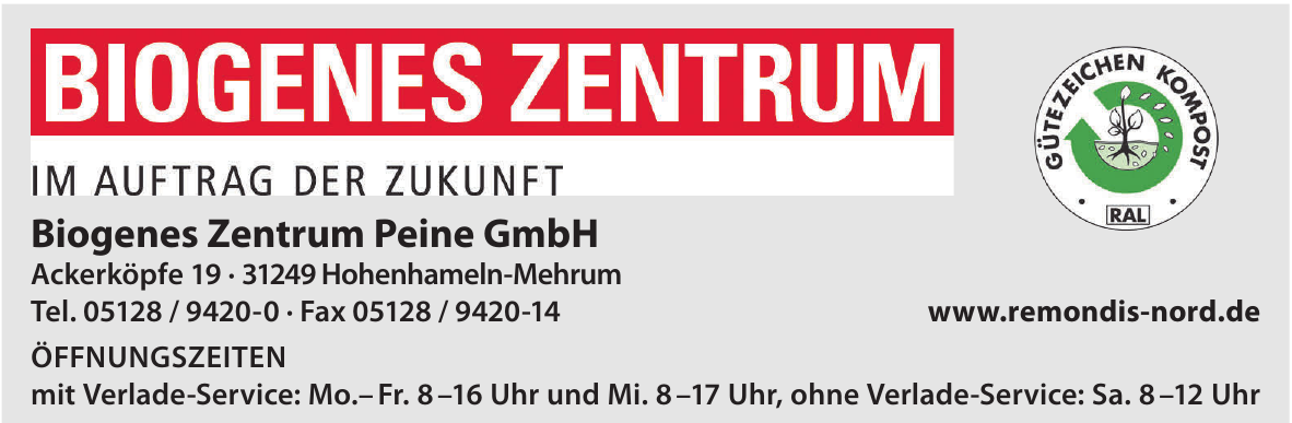 Biogenes Zentrum Peine GmbH Biogenes Zentrum Peine GmbH