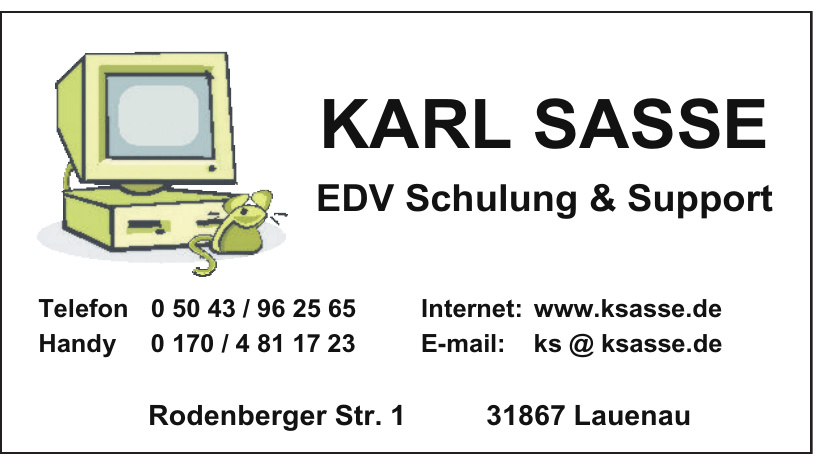Karl Sasse EDV Schulung & Support