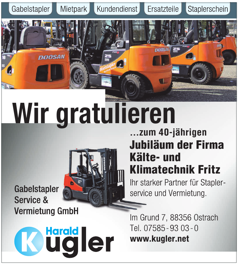 Harald Kugler Gabelstaplerservice- und Vermietung GmbH Harald Kugler Gabelstaplerservice- und Vermietung GmbH