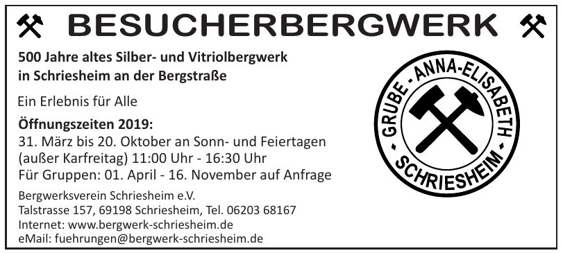 Bergwerksverein Schriesheim e.V. Bergwerksverein Schriesheim e.V.