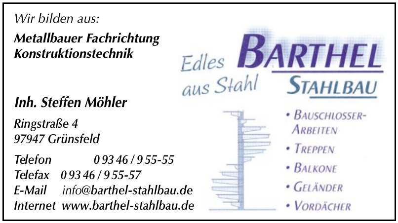 Barthel Stahlbau Inh. Steffen Möhler