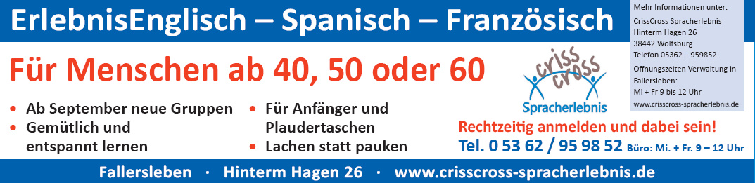 CrissCross Spracherlebnis CrissCross Spracherlebnis