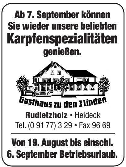 Gasthaus zu den 3 Linden Gasthaus zu den 3 Linden