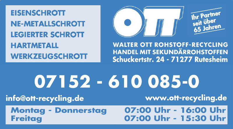 Walter Ott Rohstoff-Recycling