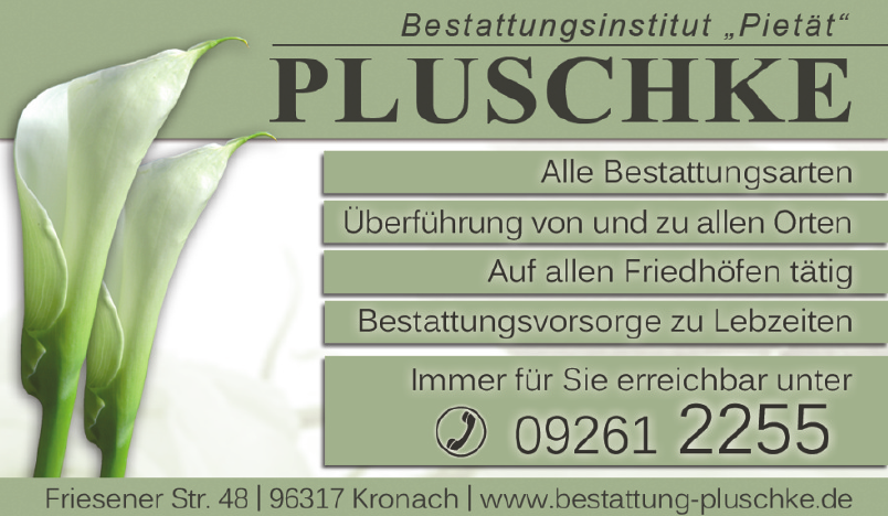 Pluschke Bestattungsinstitut Pietät Pluschke Bestattungsinstitut Pietät