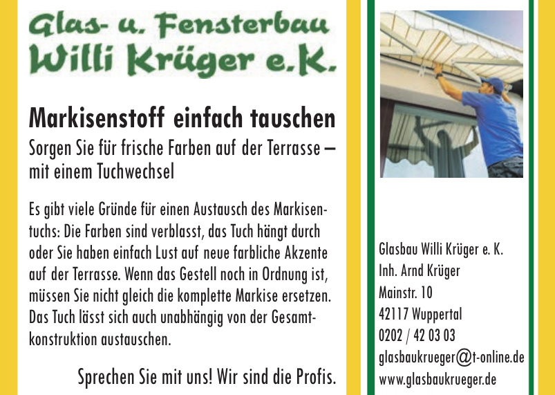 Glasbau Krüger e. K. Glasbau Krüger e. K.