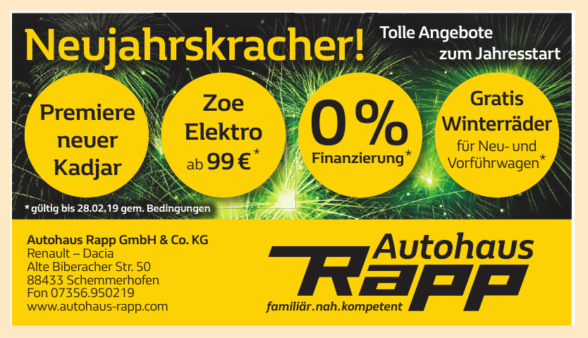 Autohaus Rapp GmbH & Co. KG Autohaus Rapp GmbH & Co. KG