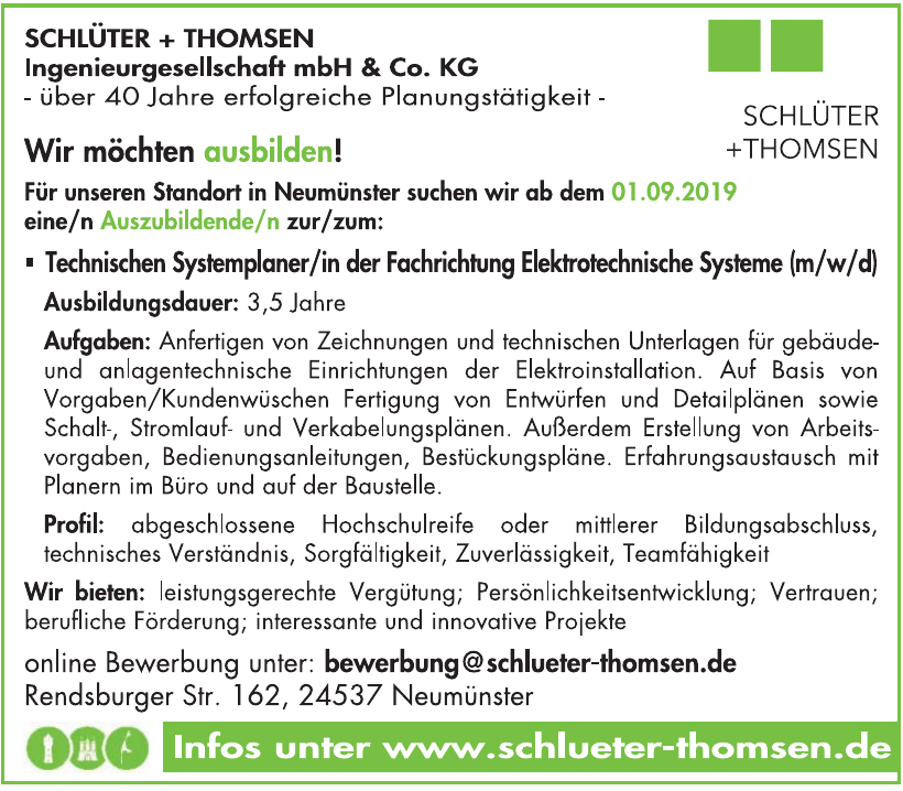 Schlüter + Thomsen Ingenieurgesellschaft mbh & Co. KG Schlüter + Thomsen Ingenieurgesellschaft mbh & Co. KG