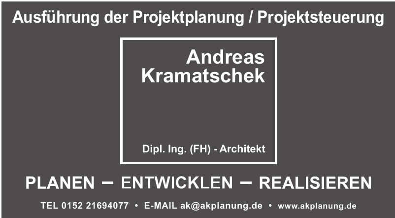 Andreas Kramatschek Dipl. Ing. (FH) Architekt