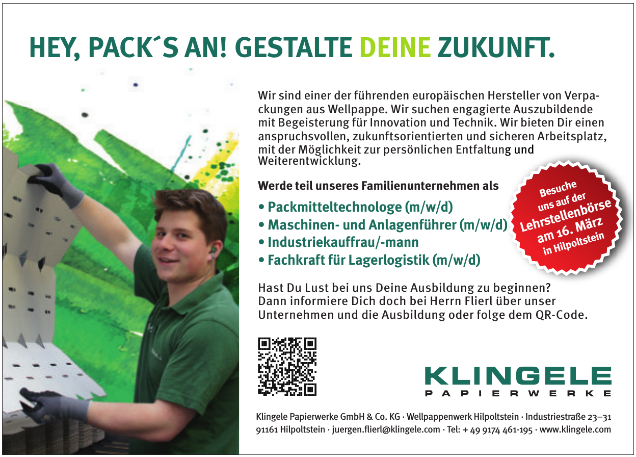 Klingele Papierwerke GmbH & Co. KG - Wellpappenwerk Hilpoltstein Klingele Papierwerke GmbH & Co. KG - Wellpappenwerk Hilpoltstein