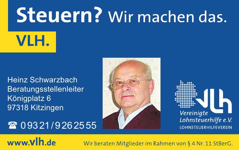 VLH Vereinigte Lohnsteuerhilfe e.V. VLH Vereinigte Lohnsteuerhilfe e.V.