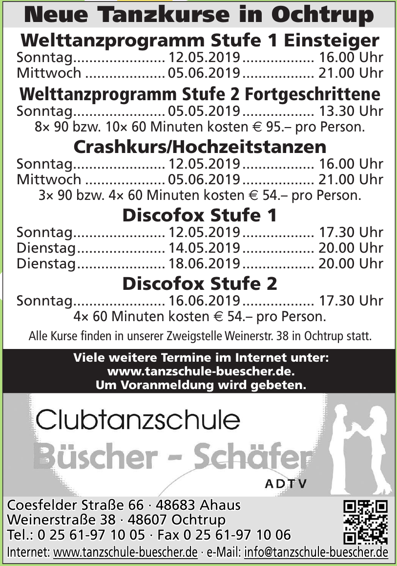 Clubtanzschule Büscher - Schäfer Clubtanzschule Büscher - Schäfer