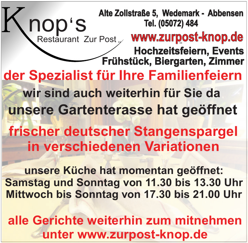 Knop´s Restaurant Zur Post Knop´s Restaurant Zur Post