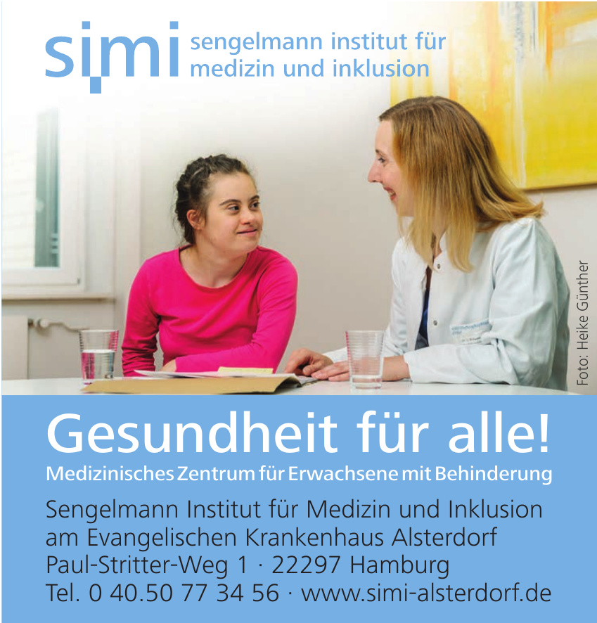 Sengelmann Institut für Medizin und Inklusion am Evangelischen Krankenhaus Alsterdorf Sengelmann Institut für Medizin und Inklusion am Evangelischen Krankenhaus Alsterdorf
