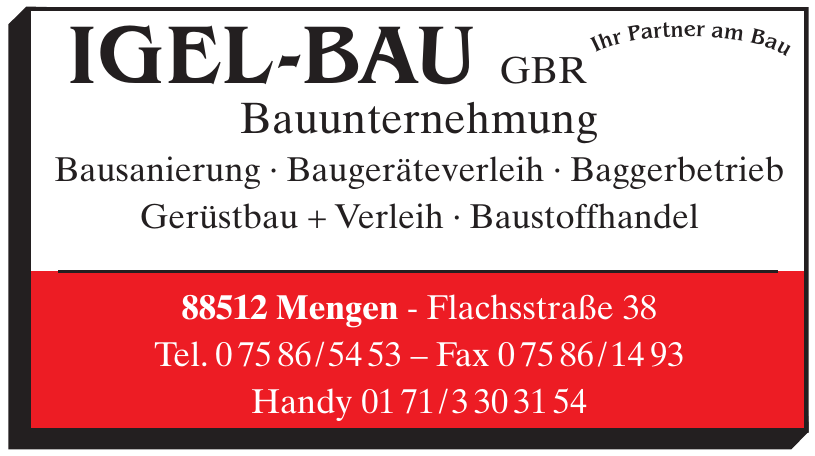 Igel-Bau GbR Bauunternehmung Igel-Bau GbR Bauunternehmung