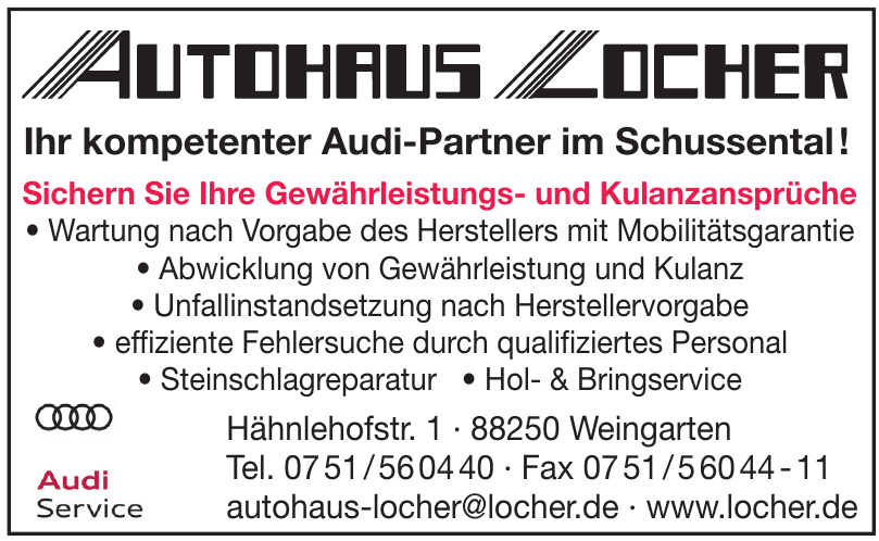 Autohaus Locher GmbH & Co. KG Autohaus Locher GmbH & Co. KG