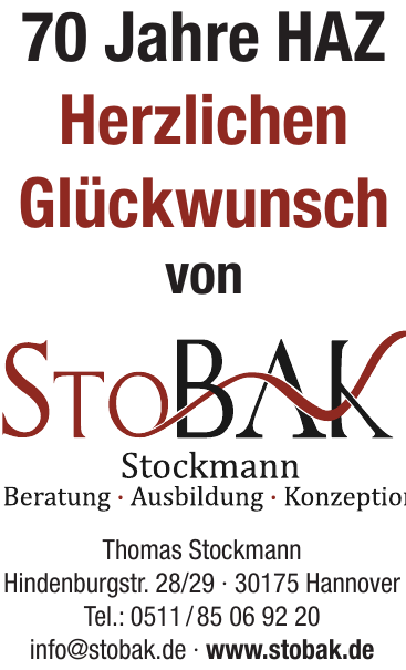 StoBAK Stockmann – Beratung, Ausbildung, Konzeption StoBAK Stockmann – Beratung, Ausbildung, Konzeption