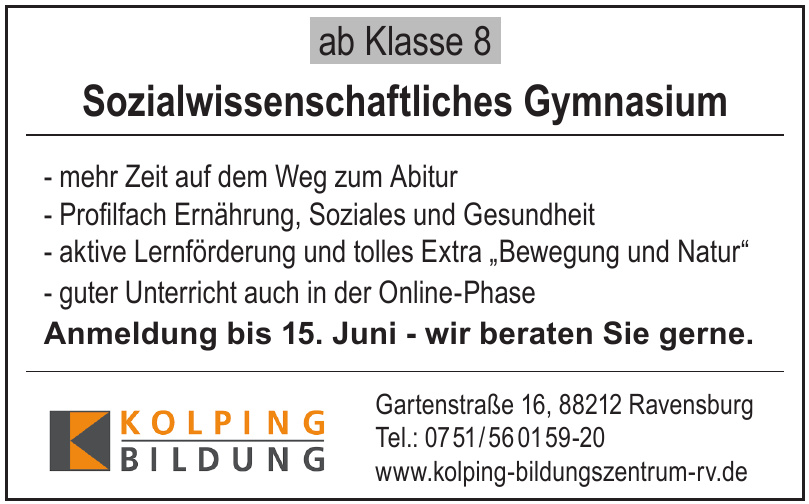 Kolping Bildung - Sozialwissenschaftliches Gymnasium Kolping Bildung - Sozialwissenschaftliches Gymnasium