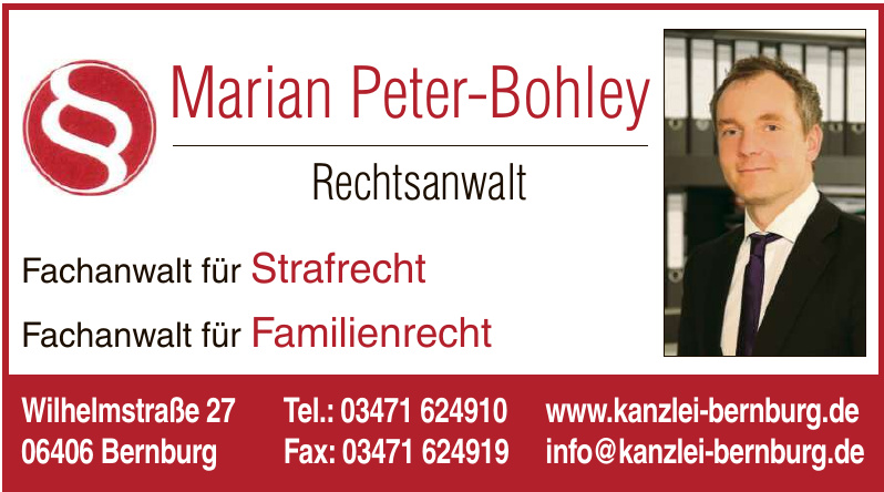 Marian Peter-Bohley Rechtsanwalt