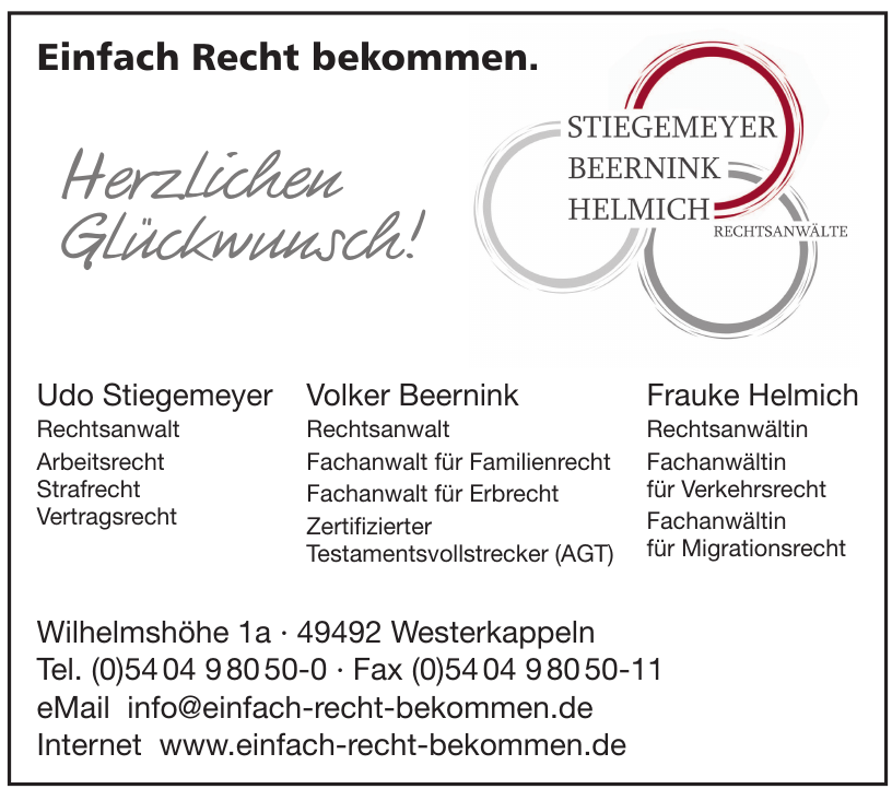 Stiegemeyer, Beernink, Helmich Rechtsanwälte Stiegemeyer, Beernink, Helmich Rechtsanwälte