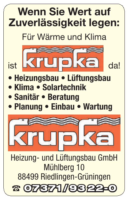 Krupka Heizung- und Lüftungsbau GmbH Krupka Heizung- und Lüftungsbau GmbH
