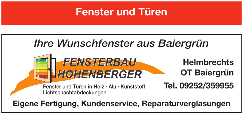 Fensterbau Hohenberger Fensterbau Hohenberger