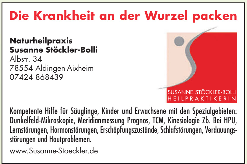 Naturheilpraxis Susanne Stöckler-Bolli Naturheilpraxis Susanne Stöckler-Bolli