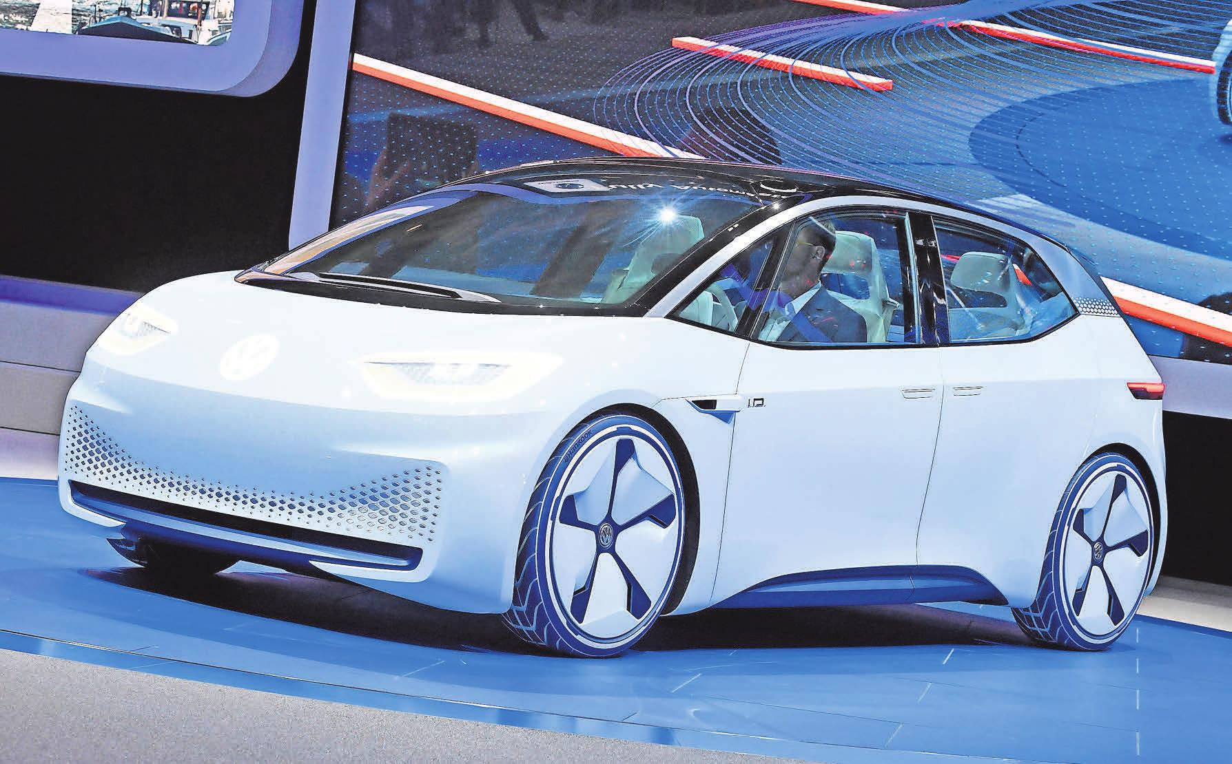 VW ist mit dem Modell ID auf dem E-Auto-Markt vertreten. Erstmals wurde das Konzeptfahrzeug mit rein elektrischem Antrieb 2016 auf einer Messe in Paris vorgestellt. Foto: dpa VW ist mit dem Modell ID auf dem E-Auto-Markt vertreten. Erstmals wurde das Konzeptfahrzeug mit rein elektrischem Antrieb 2016 auf einer Messe in Paris vorgestellt. Foto: dpa