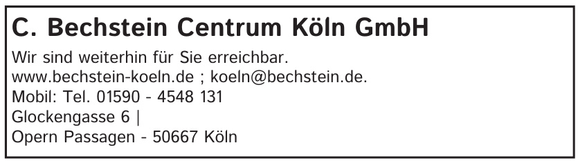 C. Bechstein Centrum Köln GmbH C. Bechstein Centrum Köln GmbH