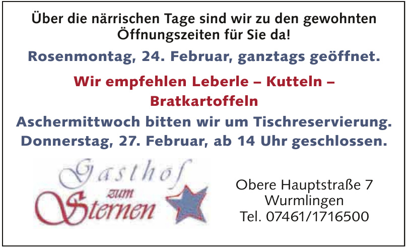 Gasthof zum Sternen Gasthof zum Sternen