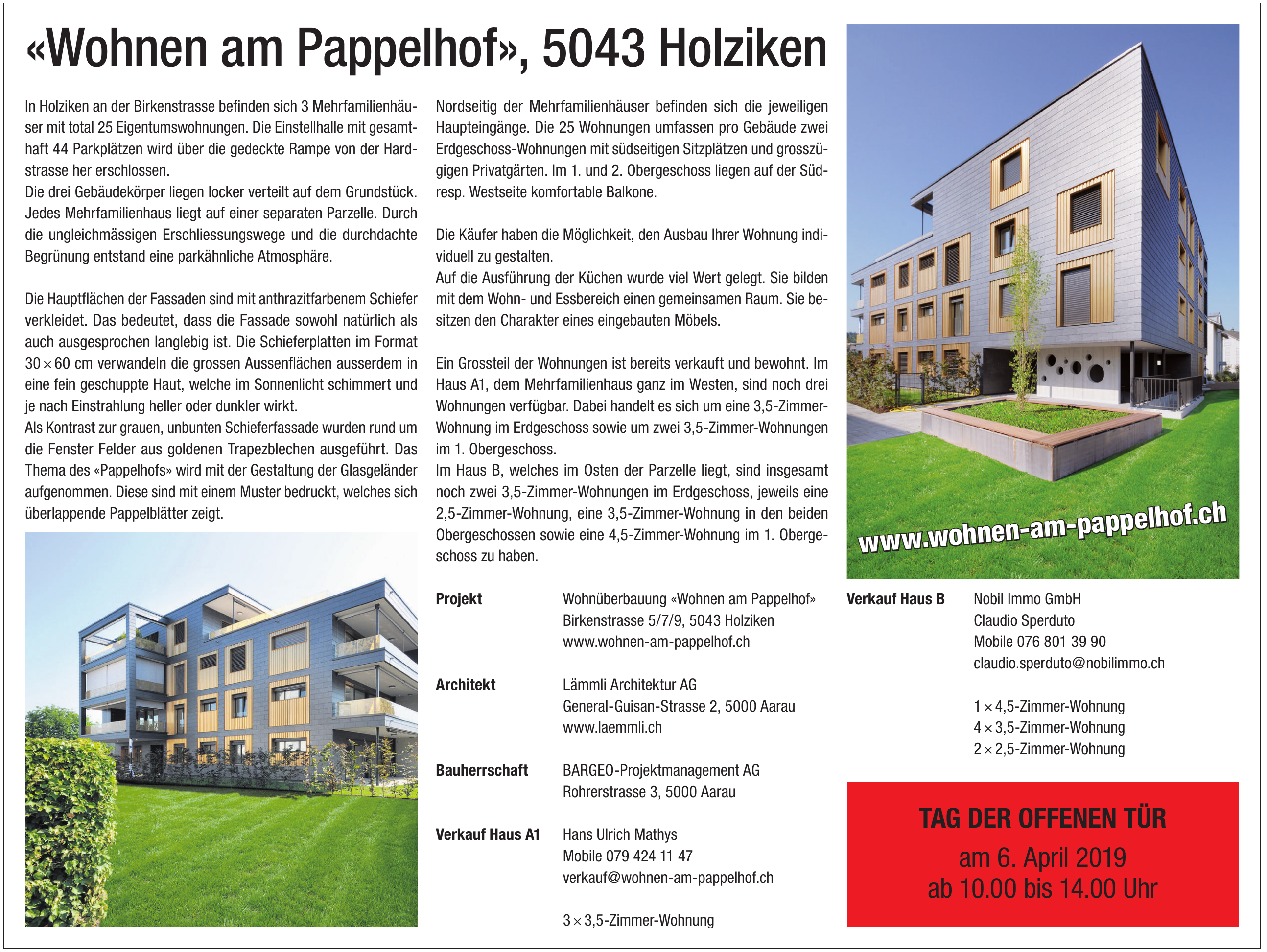 Wohnüberbauung «Wohnen am Pappelhof» Wohnüberbauung «Wohnen am Pappelhof»