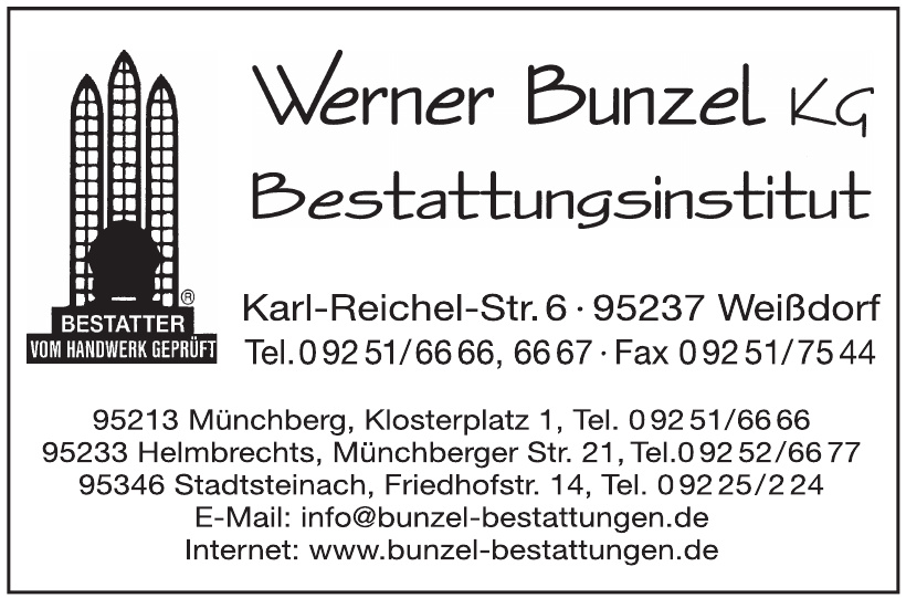Bestattungen Werner Bunzel KG Bestattungen Werner Bunzel KG