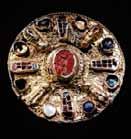 Goldscheibenfibel aus dem 7. Jahrhundert.