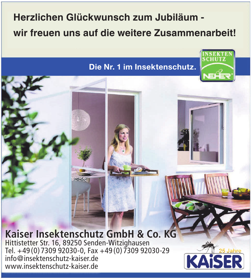 Kaiser Insektenschutz GmbH & Co. KG Kaiser Insektenschutz GmbH & Co. KG