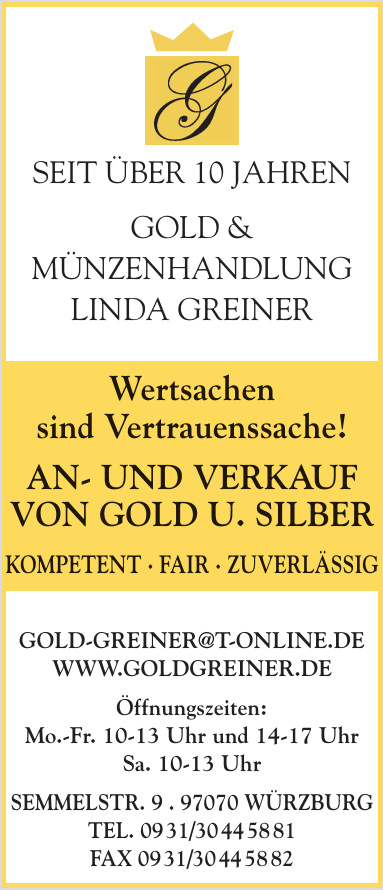 Gold & Münzenhandlung Linda Greiner Gold & Münzenhandlung Linda Greiner