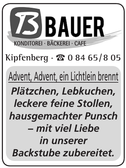 Bauer - Konditorei · Bäckerei · Café Bauer - Konditorei · Bäckerei · Café
