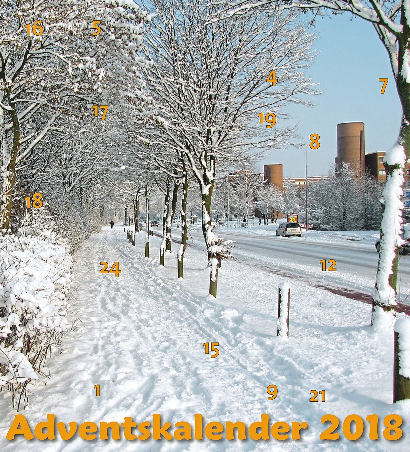 Winterlich kommt das Motiv des Adventskalenders 2018 daher. Winterlich kommt das Motiv des Adventskalenders 2018 daher.