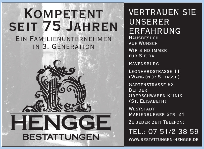 Bestattungen Hengge Bestattungen Hengge